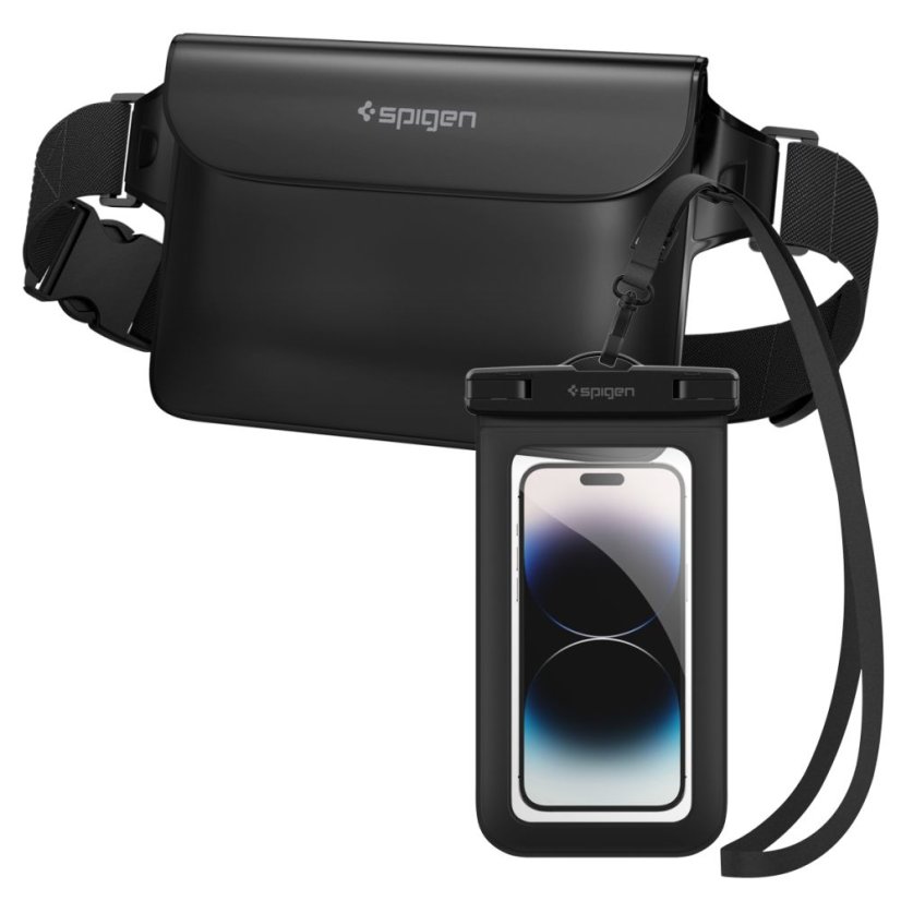 Vodeodolné púzdro Spigen A621 Universal Waterproof Case & Waist Bag Black