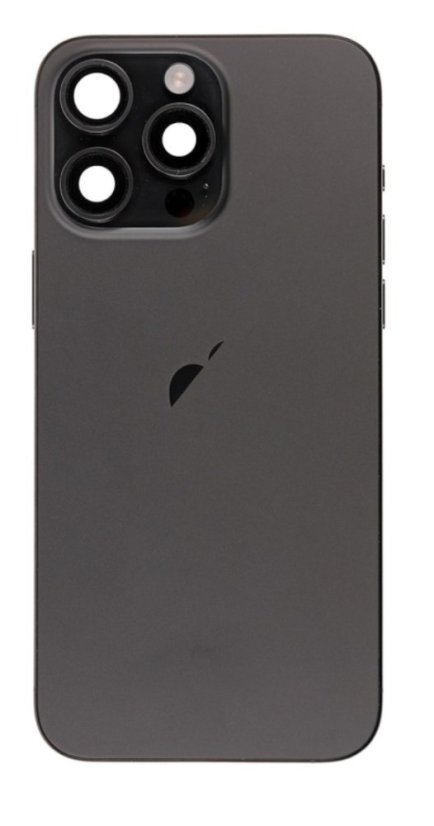 Apple iPhone 15 Pro - Zadný housing s predinštalovanými dielmi (Black Titanium)