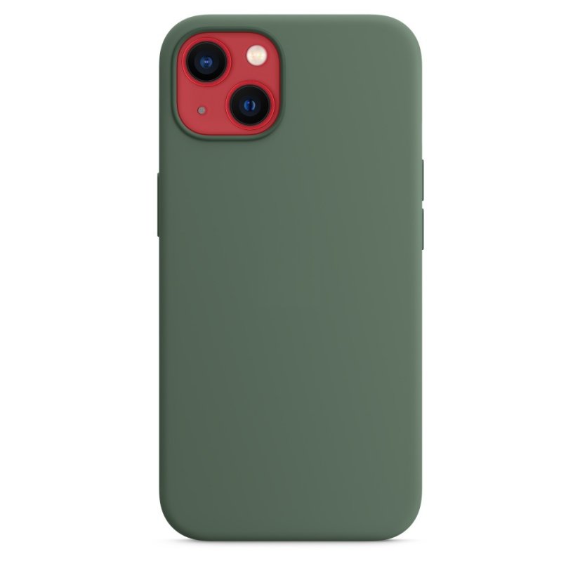 iPhone 13 Silicone Case s MagSafe - Eucalyptus design (zelený)