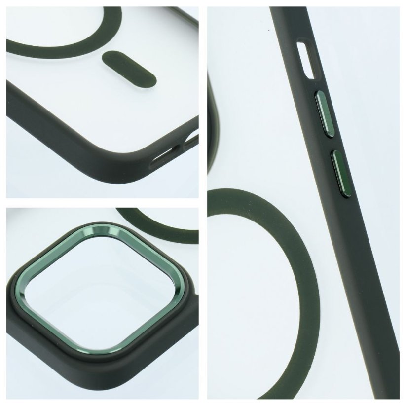 Kryt Matte Mag Cover Case s MagSafe iPhone 14 Green