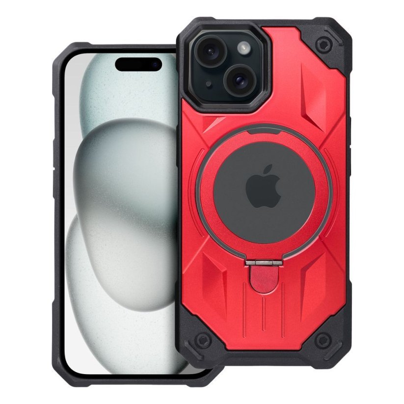 Kryt Armor Mag Cover Case s MagSafe iPhone 15 Red