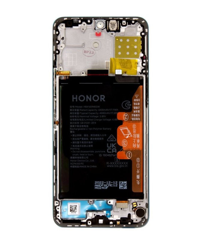 Displej s rámom Honor X8a/90 Lite Cyan Lake (Service Pack - originálny diel)