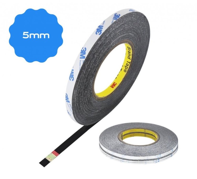 3M - kétoldalas ragasztószalag - 5mm x 50m (fekete)