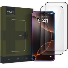 2ks v balení, set ochranných skiel Hofi Glass Pro+ 2-Pack iPhone 16 Pro Max / 17 Pro Max Black