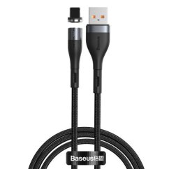 Baseus Zinc - Magnetický nylonový USB kábel lightning 1.5A 1m Black