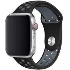 Remienok pre Apple Watch (38/40/41mm) Sport, black-grey (veľkosť L)