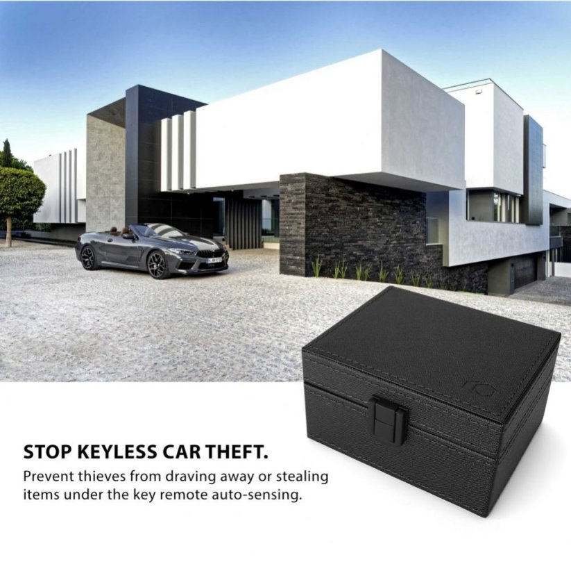 Kryt Klatka Faradaya Tech-Protect V3 Keyless Rfid Signal Blocker Box Cross Black