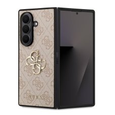 Guess PU 4G Metal Logo zadný kryt pre Samsung Galaxy Z Fold 7 Pink