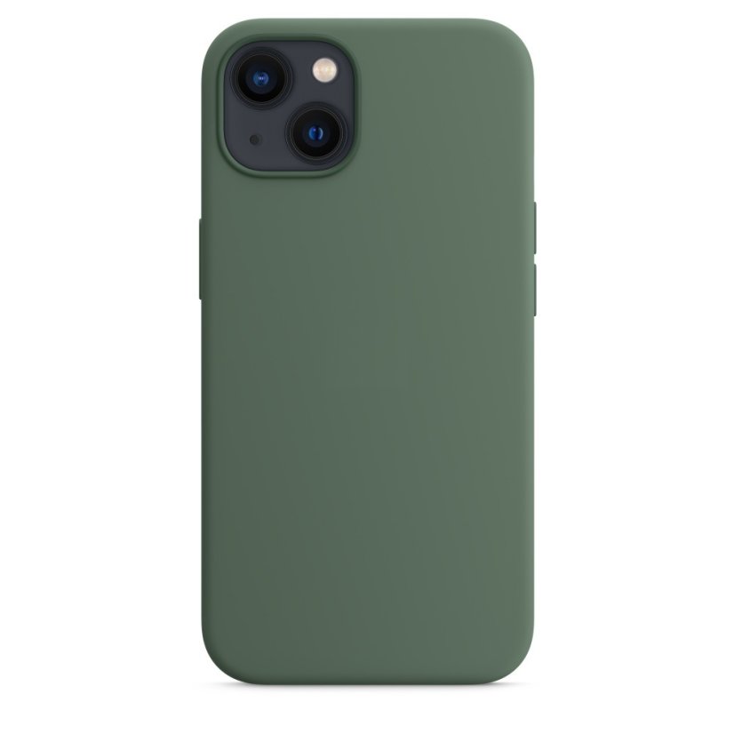 iPhone 13 Silicone Case s MagSafe - Eucalyptus design (zelený)