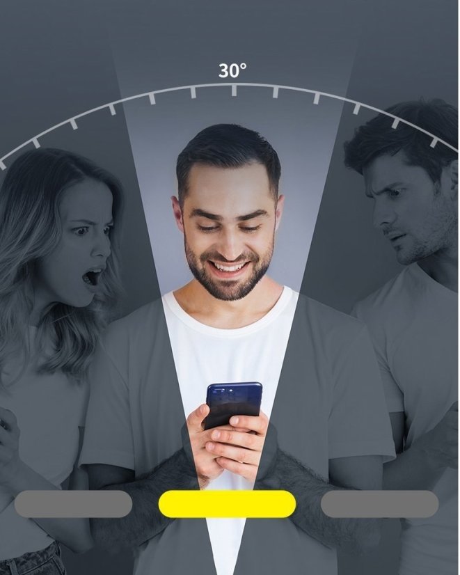Kémelhárító InvisiGlass Ultra Privacy - edzett védőüveg iPhone 15 Pro Max készülékhez