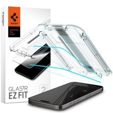 2ks v balení, set ochranných skiel Spigen Glas.Tr ”Ez Fit” 2-Pack iPhone 15 Pro Max Clear