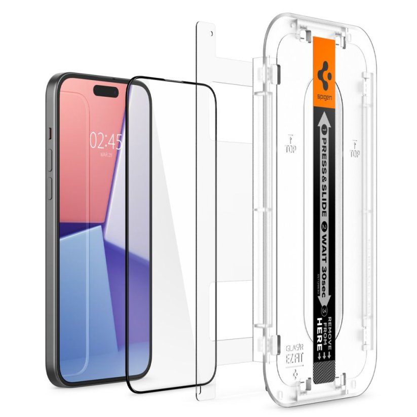 Ochranné tvrdené sklo Spigen Glas.Tr ”Ez Fit” Fc 2-Pack iPhone 15 Plus Black