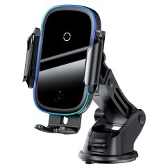 Držiak auta Baseus Car Holder With Wireless Charging Automatic Air Vent / Windshield / Console 15W Wxhw03-01 Silver