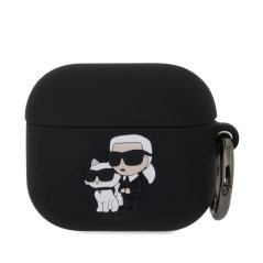 Karl Lagerfeld 3D Logo NFT Karl and Choupette silikónové púzdro pre AirPods 3 Black Karl Lagerfeld 3D Logo NFT Karl and Choupette silikónové púzdro pre AirPods 3 Black
