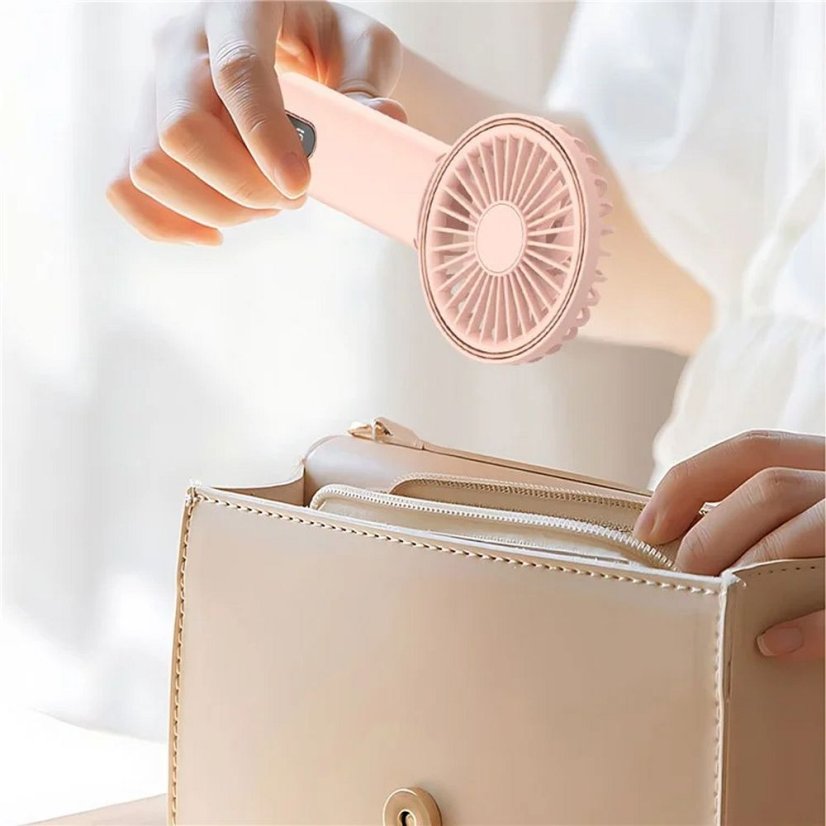 Mini USB ventilátor Portable Fan W10 Pink