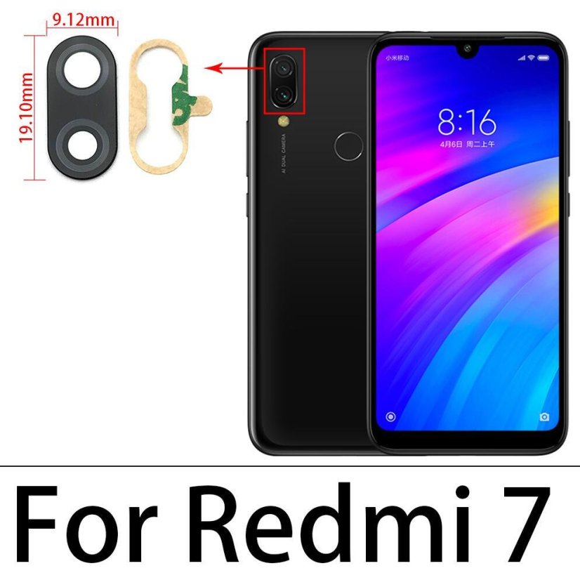 Csereüveg a hátsó kamerához - Xiaomi Redmi 7