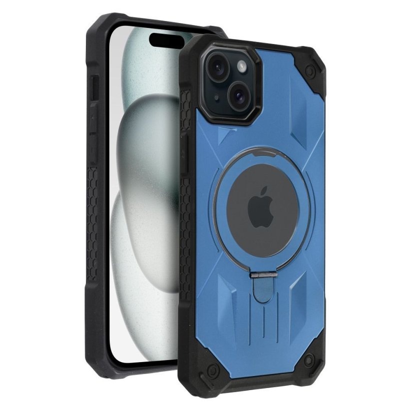 Kryt Armor Mag Cover Case s MagSafe iPhone 15 Plus Blue