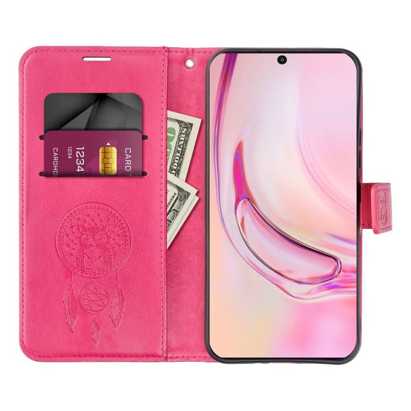 Tok MEZZO Book Case Xiaomi Redmi 12 4G / 12 5G lapač snov Magenta