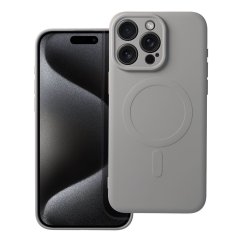 Kryt Silicone Mag Cover Case s MagSafe iPhone 15 Pro Max Grey Titanium