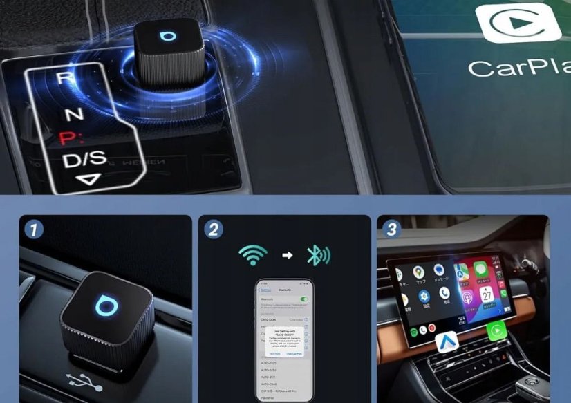 Wireless Car Adapter Ottocast mini Cube T2 Black