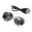 Wireless Lavalier Microphone Lightning Double With Long Hair (2 In Set) K1 Black