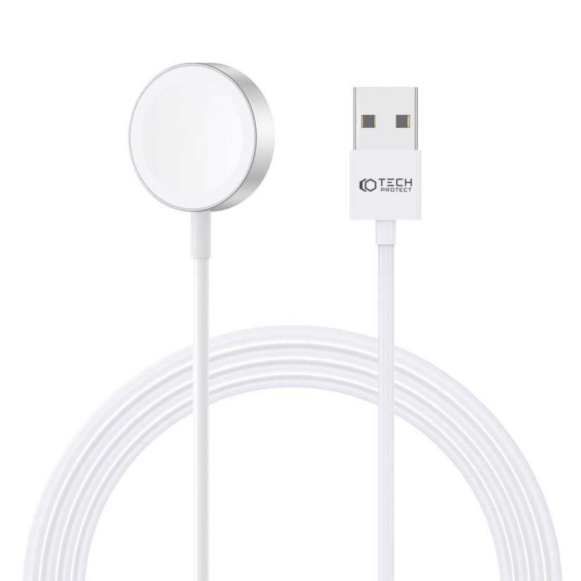 Kábel Tech-Protect Ultraboost Magnetic Charging Cable 120cm Apple Watch White