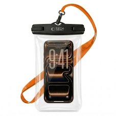 Vodeodolné púzdro Tech-Protect Uwc7 Universal Waterproof Case 6.9 Inch Black/Orange