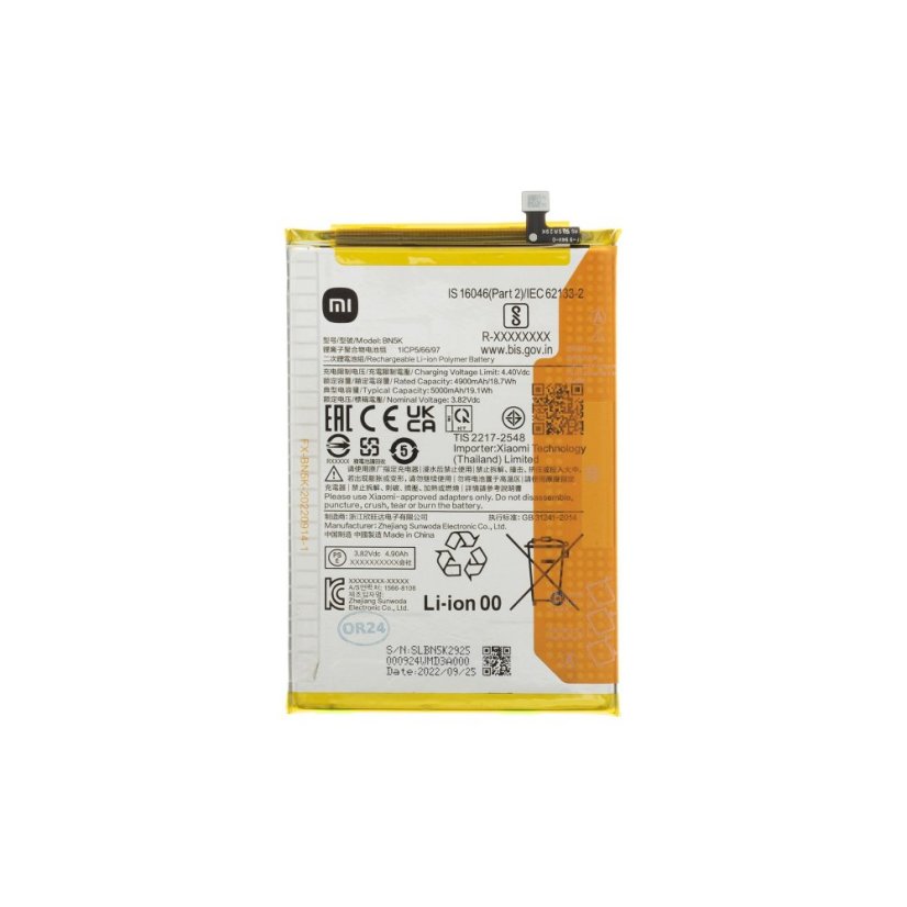 BN5K Xiaomi eredeti akkumulátor 5000mAh (Service Pack - eredeti pótalkatrész)