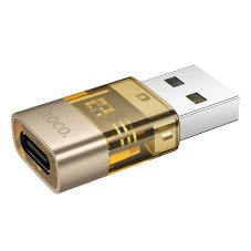 Hoco Adapter USB A (Male) to Type C (Female) Ua36C Gold Hoco Adapter USB A (Male) to Type C (Female) Ua36C Gold