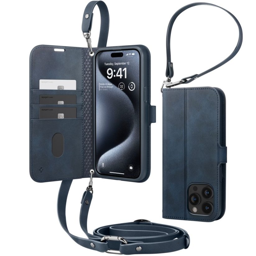 Kryt Spigen Wallet ”S” Pro iPhone 15 Pro Navy