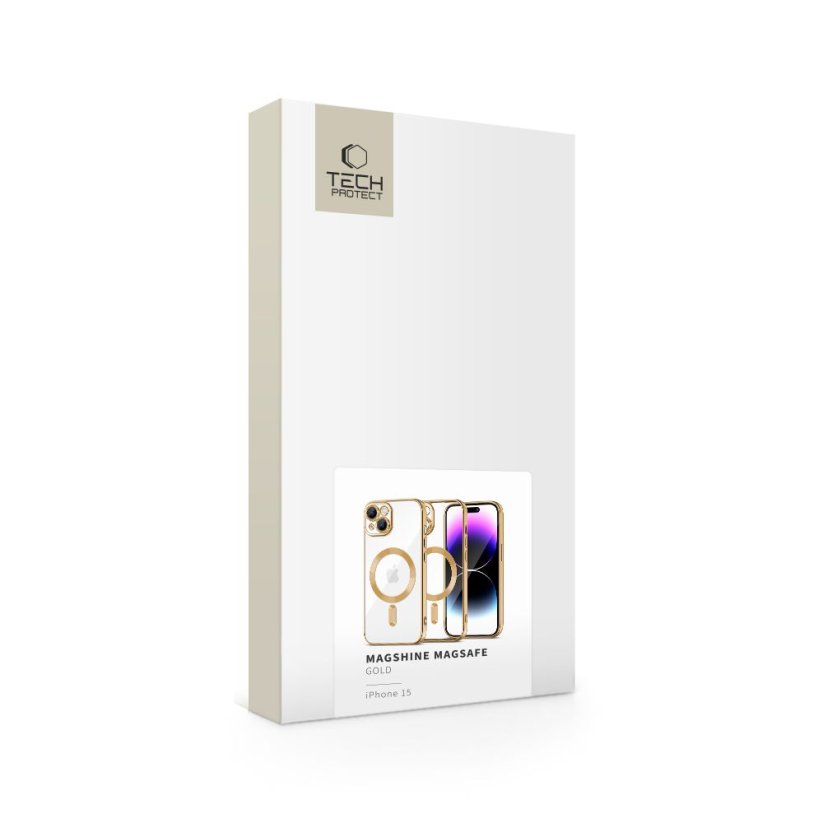 Kryt Tech-Protect Magshine Magsafe iPhone 15 Gold