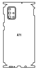 Hydrogel - zadná ochranná fólia - Samsung Galaxy A71 - typ výrezu 4