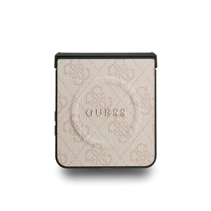 Guess PU Leather 4G Colored Ring Magnetic zadný kryt pre Samsung Galaxy Z Flip 7 Pink
