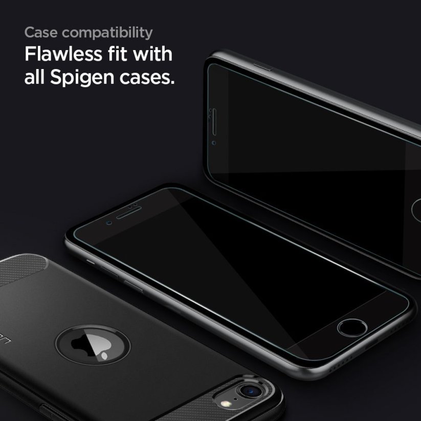Ochranné tvrdené sklo Spigen Glass Fc 2-Pack iPhone 7 / 8 / SE 2020 / 2022 Black
