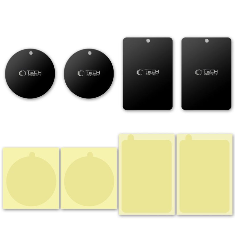 Držiak do auta Tech-Protect Metalplate Magnetic Car Mount 4-Pack Black