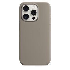 iPhone 15 Pro Silicone Case s MagSafe - Clay design (šedý)