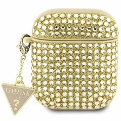Kryt Guess Case Apple Airpods 1/2 Gua2Hdgtpd (Rhinestone Triangle Charm) Gold Kryt Guess Case Apple Airpods 1/2 Gua2Hdgtpd (Rhinestone Triangle Charm) Gold