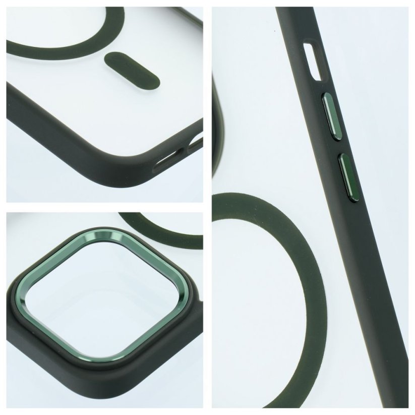 Kryt Matte Mag Cover Case s MagSafe iPhone 14 Plus Green