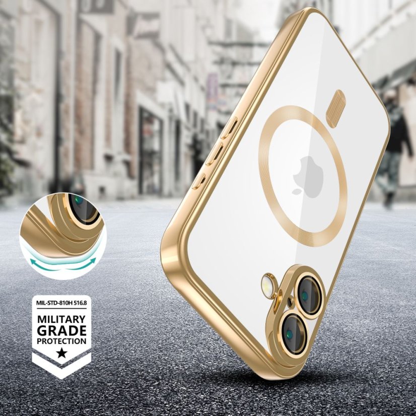 Kryt Tech-Protect Magflex Magsafe iPhone 16 Shiny Gold