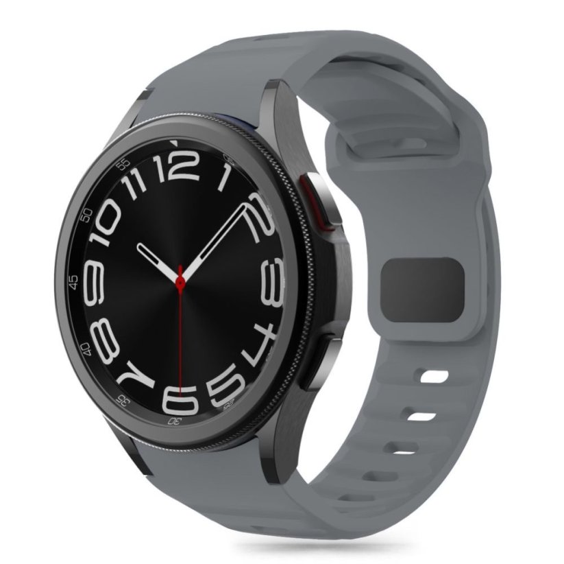 Remienok Tech-Protect Silicone Line Samsung Galaxy Watch 4 / 5 / 5 Pro / 6 / 7 / FE Crayon Grey