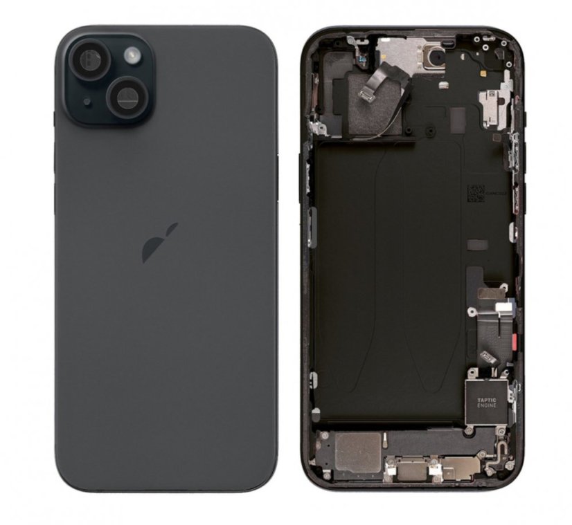 Apple iPhone 15 Plus - Zadný housing s predinštalovanými dielmi (Black) Apple iPhone 15 Plus - Zadný housing s predinštalovanými dielmi (Black)
