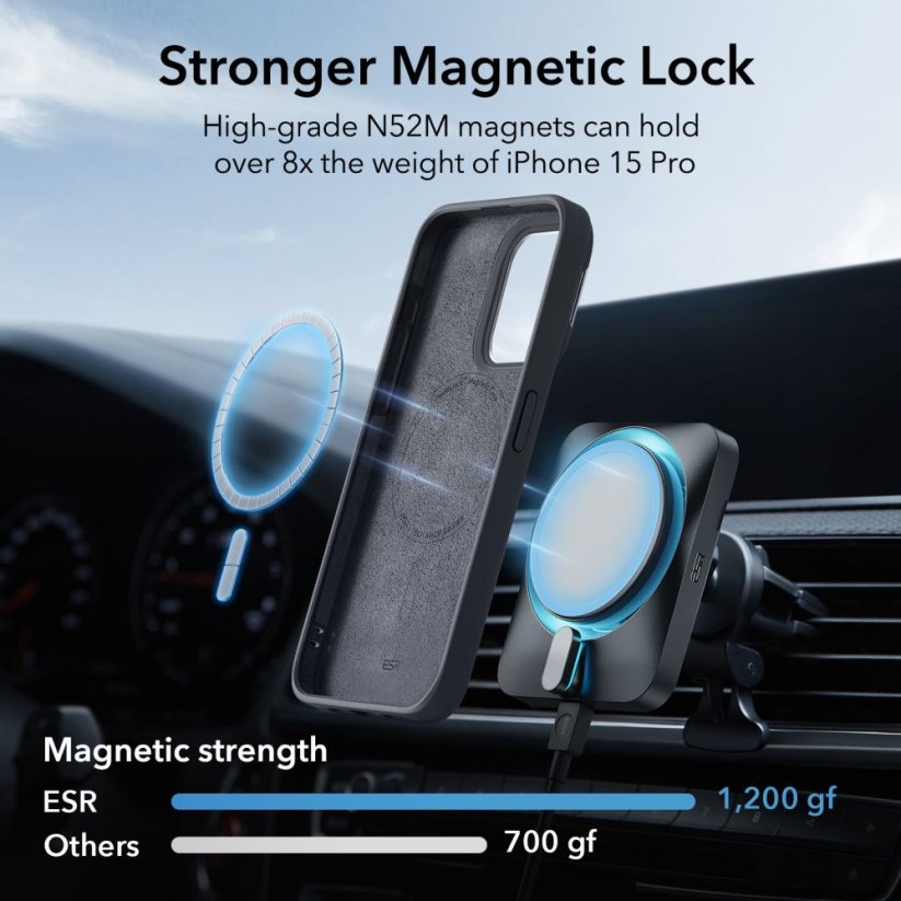 Kryt ESR Cloud Kickstand Halolock Magsafe iPhone 15 Pro Max Black