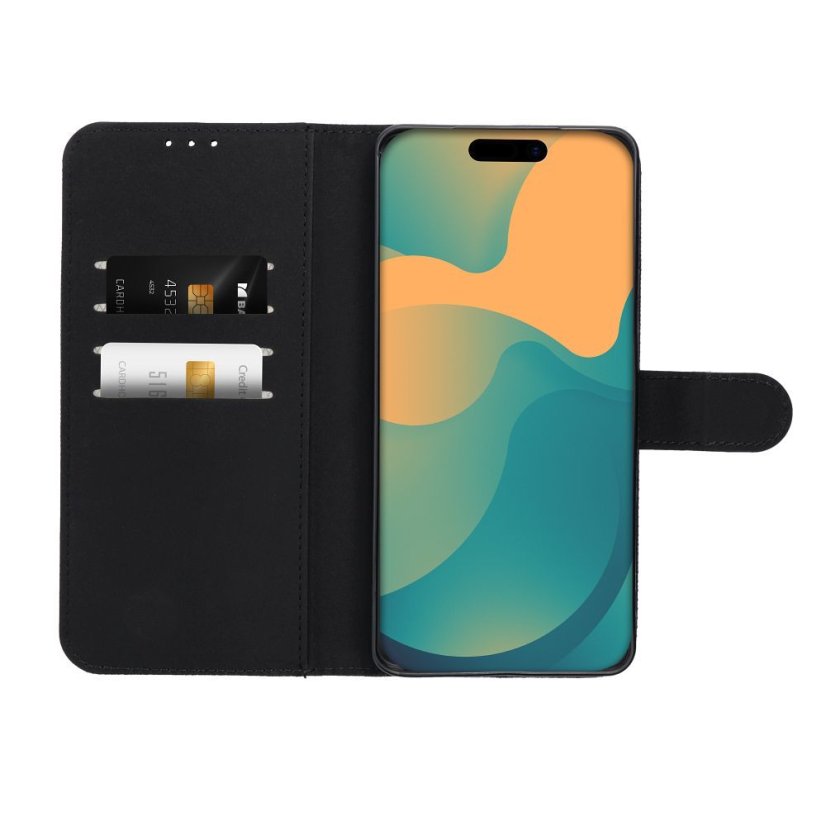 Kryt Anti-Theft 4Card Rfid Book Case Xiaomi Redmi Note 15 Pro 5G Black Tech Fabric