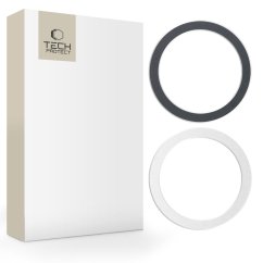 Kryt Tech-Protect Magmat Magsafe Universal Magnetic Ring 2-Pack Black & Silver