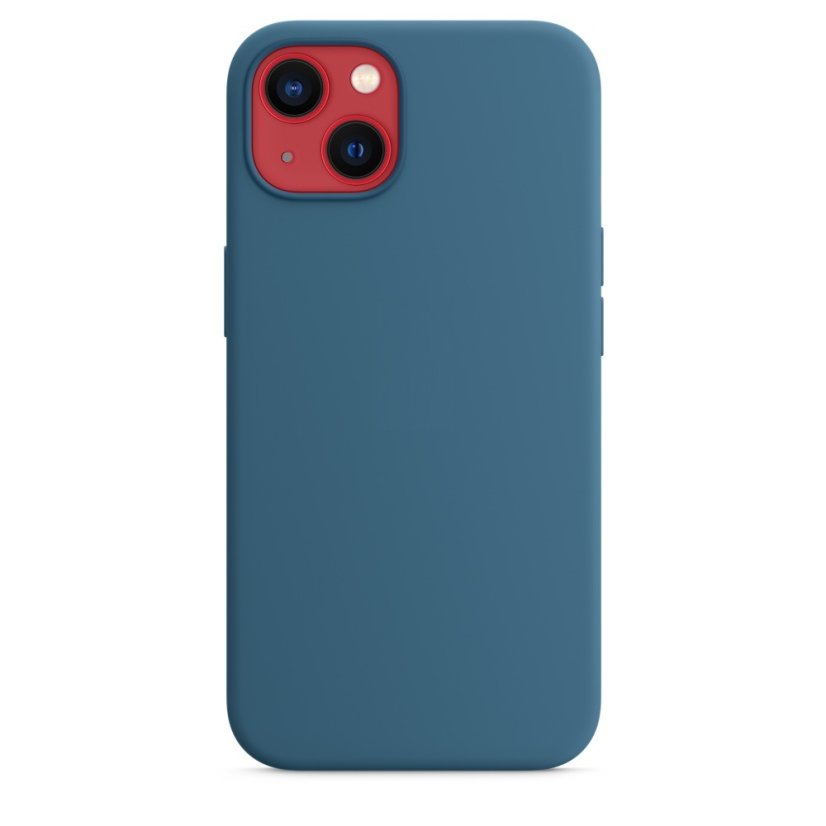 iPhone 13 szilikon tok MagSafe készülékkel - Blue Jay design (kék)