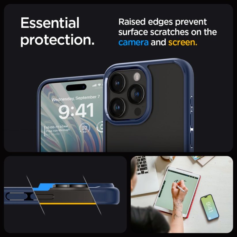 Kryt Spigen Ultra Hybrid iPhone 15 Pro Max Navy Blue