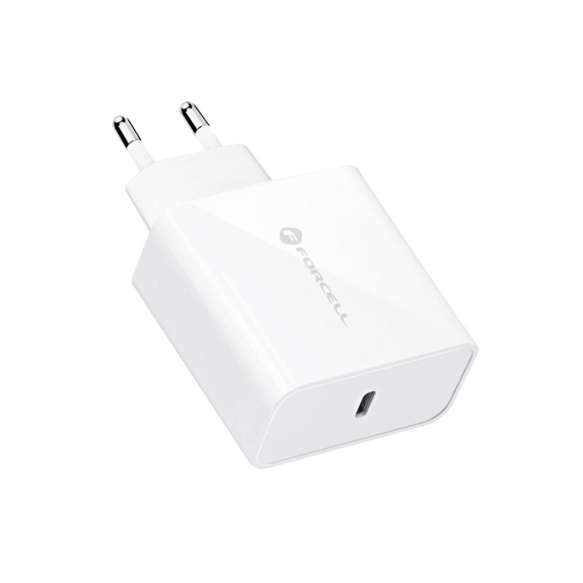 Phone Charger Forcell F-Energy USB C Qc4.0 Pd 3A 45W Tfk-Tc-45Wpd White