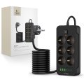 Tech-Protect Pc6X6 Power Strip 3 Usb & 3 Type-C & 6 aljzat 200cm Black