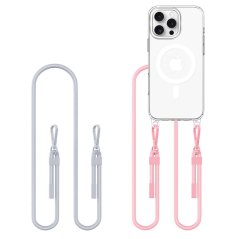 Kryt Tech-Protect Flexair Chain Magsafe iPhone 16 Pro Max Grey & Pink Kryt Tech-Protect Flexair Chain Magsafe iPhone 16 Pro Max Grey & Pink