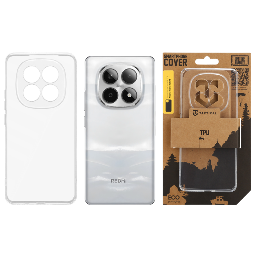 Tactical TPU kryt pre Xiaomi Redmi Note 15 5G Transparent